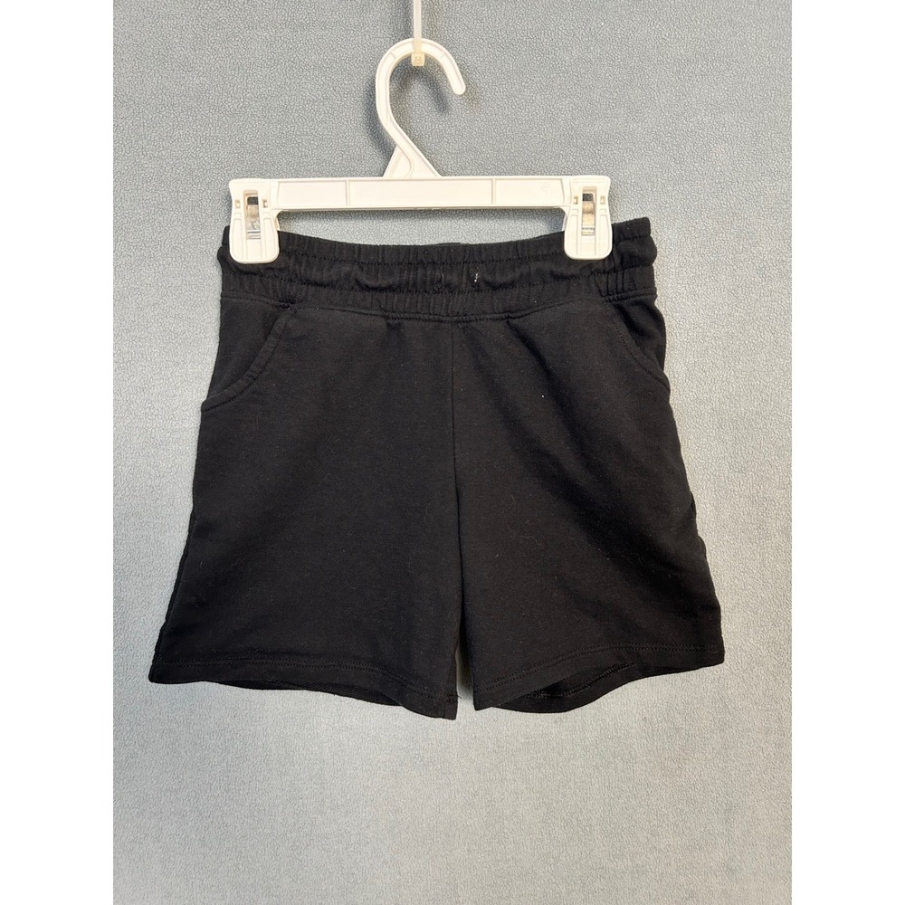 Cat & Jack Kids Black Knit Fleece Pull On Shorts Size M 7-8 Elastic Waist